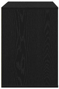 Chest of Drawers de Canto em Carvalho Preto 80x41x58 cm Madeira Engenh