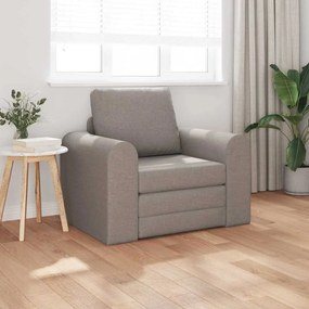 vidaXL Sofá Cama de Piso 2-em-1 Taupe 98x71x83 cm Tecido
