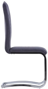 7 pcs conjunto de jantar camurça artificial cinzento