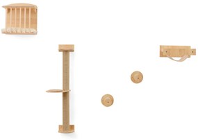 Tapetes de sisal natural para gatos, com fitas adesivas de velcro, conjunto de 2 tapetes arranhadores para gatos, naturais