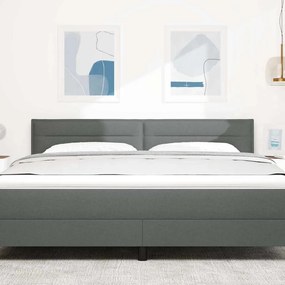 Cabeceira vidaXL Design Linhas Cinza Escuro 180 cm Tecido