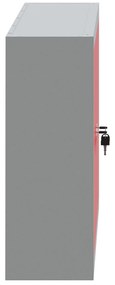 Armário de Ferramentas VidaXL Montado na Parede Vermelho 100x20x55 cm