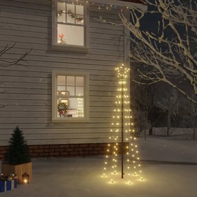 343550 vidaXL Árvore de Natal com espeto 108 luzes LED 180 cm branco quente