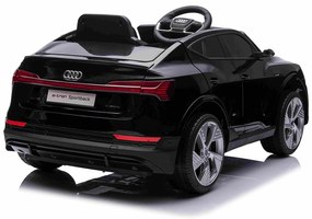 Carro elétrico para crianças Audi E-tron Sportback 12V, comando remoto 2,4 GHz, entrada USB/AUX, suspensão, bateria de lítio, luzes LED, 2 motores de