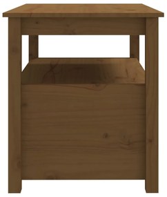 Mesa de centro 71x49x55 cm pinho maciço castanho mel