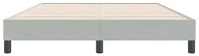 Estrutura de cama sem colchão 160x220 cm veludo cinzento-claro