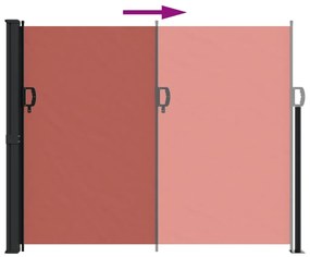 Toldo lateral retrátil 160x600 cm terracota