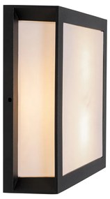 Candeeiro de parede exterior moderno preto 2 luzes IP44 - Jeffrey Moderno
