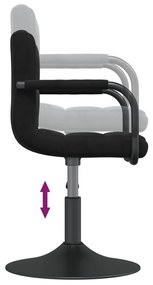 Cadeiras de jantar giratórias 4 pcs veludo preto