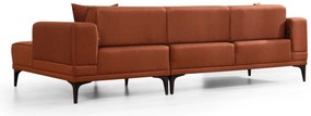 Sofá-Cama de Canto Horizon – Vermelho Telha – 250x140 cm