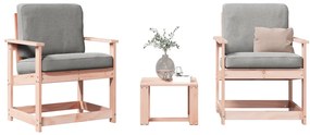 Conjunto de Jardim - 2 Poltronas e 1 Mesa - Madeira de Douglas Maciça