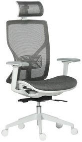 Vinsetto Cadeira Escritório Giratória com Altura Ajustável Apoio para os Braços Apoio para a Cabeça e Suporte Lombar Cinza | Aosom Portugal