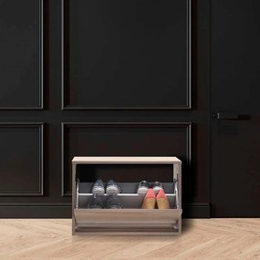 Sapateira "Harmony" - 60 x 42 x 30 cm - Nogueira Claro - Design Modern