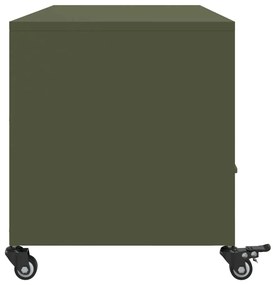 Móvel de TV 100,5x39x43,5 cm aço verde-azeitona