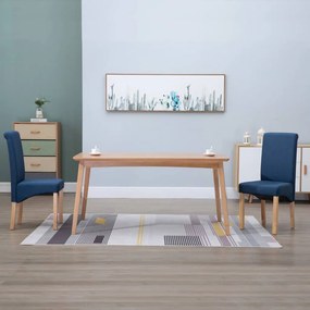 vidaXL Cadeiras de jantar 2 pcs tecido azul