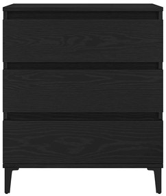Sideboard vidaXL Preto Carvalho 60x35x70 cm Madeira engenheirada