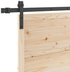 Porta Deslizante Castanho 80 x 208 cm Madeira de pinho maciça