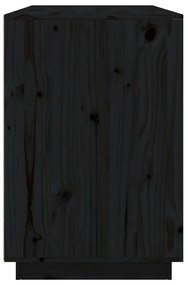 Secretária 140x50x75 cm madeira de pinho maciça preto