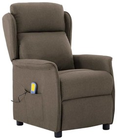 vidaXL Cadeira de Massagem em Tecido Taupe