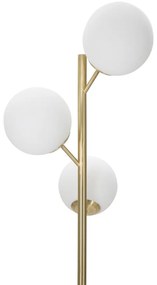 Candeeiro de Pé GLAMY 3 Luzes – Ø 36x190 cm – Dourado e Branco – Desig