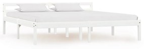 vidaXL Estrutura de cama 160x200 cm madeira pinho maciço branco