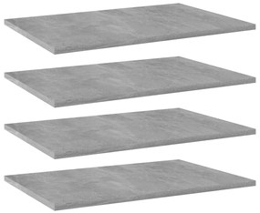 Prateleiras para estante 4 pcs derivados de madeira cinza