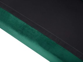 Sofá de canto e repousa-pés em veludo verde esmeralda à direita OSLO Beliani
