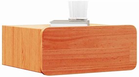 Mesa de Cabeceira Montada na Parede com gaveta Castanho-mel
