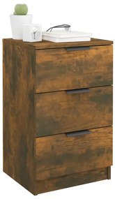 Mesas de cabeceira 2 pcs 40x36x65 cm cor carvalho fumado