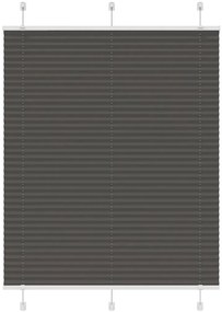 Preto Plissada Cega 110x150 cm Largura Tecido 109,4cm Poliéster