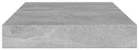 Prateleiras estante 4pcs 100x10x1,5cm contrapl. cinza cimento