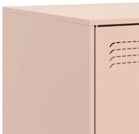 Móveis de TV 2 pcs 67x39x44 cm aço rosa