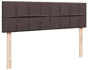 Cama otomana com colchão 140x190 cm tecido castanho escuro