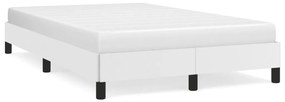 vidaXL Estrutura de cama sem colchão 120x190cm couro do falso branco