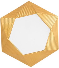 Espelho de parede em metal dourado 60 x 51 cm BASTIA Beliani