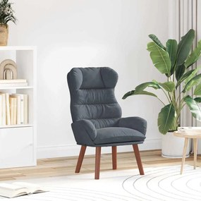 vidaXL Poltrona Relaxante Veludo Cinza Escuro