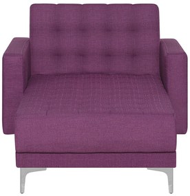 Chaise-longue reclinável em tecido violeta ABERDEEN Beliani