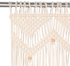 Cortina macramé 140x240 cm algodão