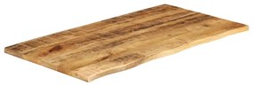 Tampo de mesa borda viva 110x60x3,8 cm mangueira áspera maciça