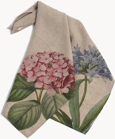 Panos de cozinha em linho Hydrangea & Agapanthus, conjunto de 2