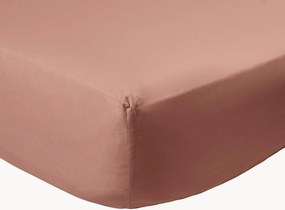 Lençol com elástico em percal de algodão para boxspring Antique Pink