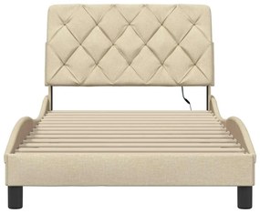 Estrutura de cama com LED sem colchão 100x200 cm tecido