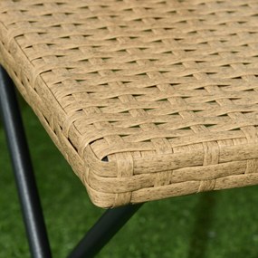Mesa de Jardim em Vime Sintético Mesa de Terraço Exterior Dobrável com