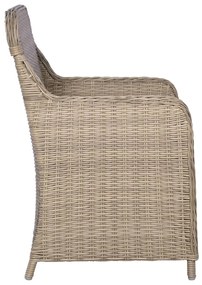 7 pcs conjunto de jantar para jardim castanho