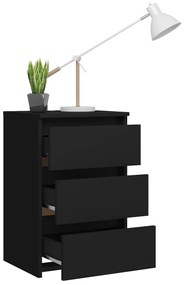 Mesas de cabeceira 2 pcs 40x35x62,5 cm derivados madeira preto