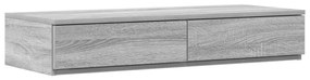 Estrutura de Cama de Armazenamento Cinzento Sonoma 75x190 cm