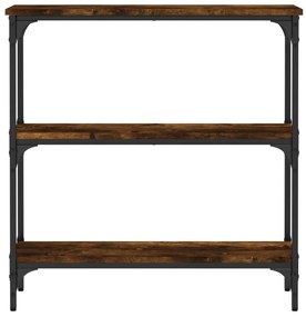Mesa consola 75x22,5x75 cm derivados de madeira carvalho fumado