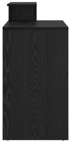 Mesa com Armazenamento Carvalho Preto 120,5x44x88,5 cm Madeira de Enge