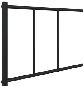 Estrutura de cama com cabeceira 90x200 cm metal preto