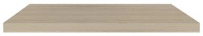 Prateleiras parede suspensas 4 pcs 80x23,5x3,8cm MDF carvalho
